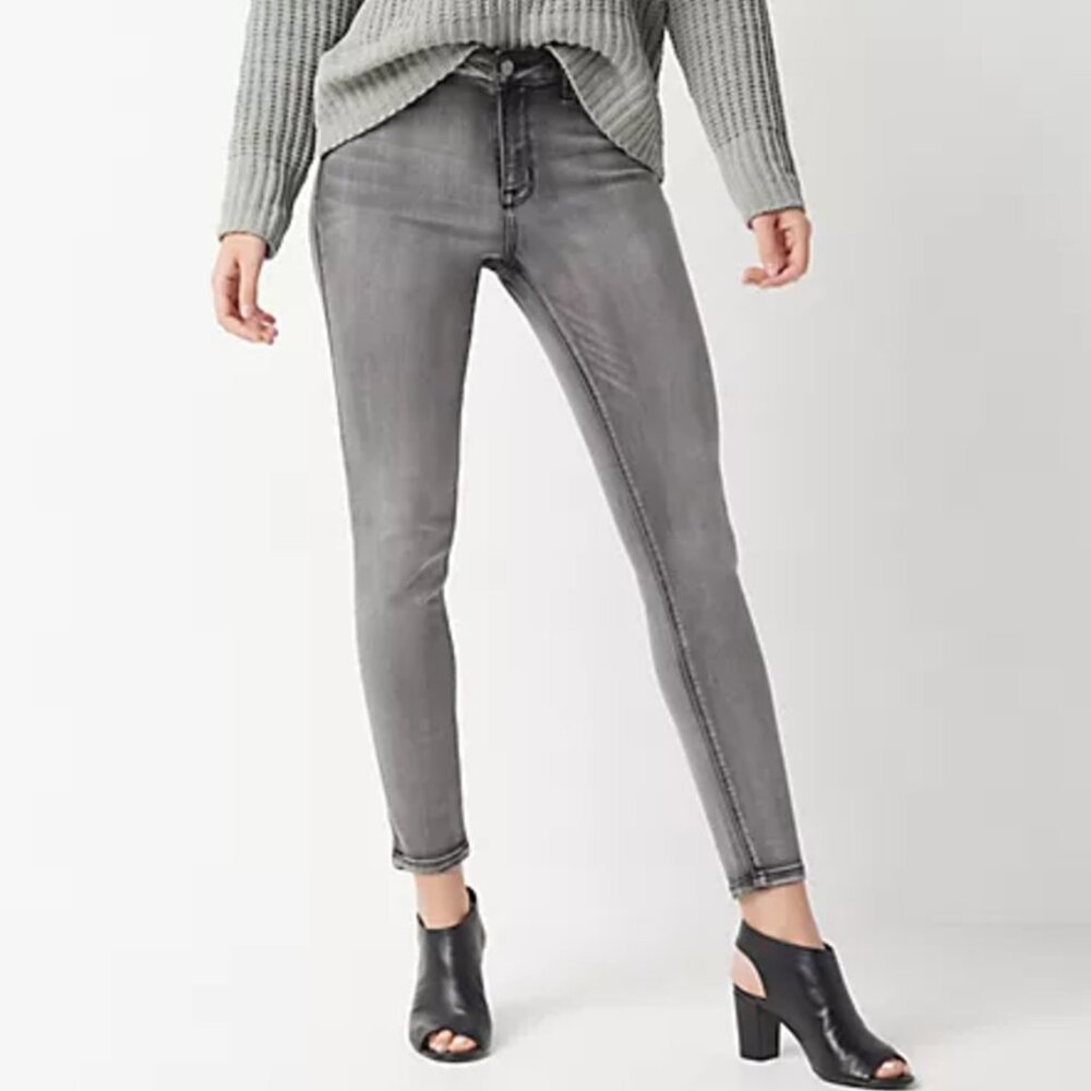 Laurie Felt Regular Silky Denim Colored Zip Fly Skinny Jeans